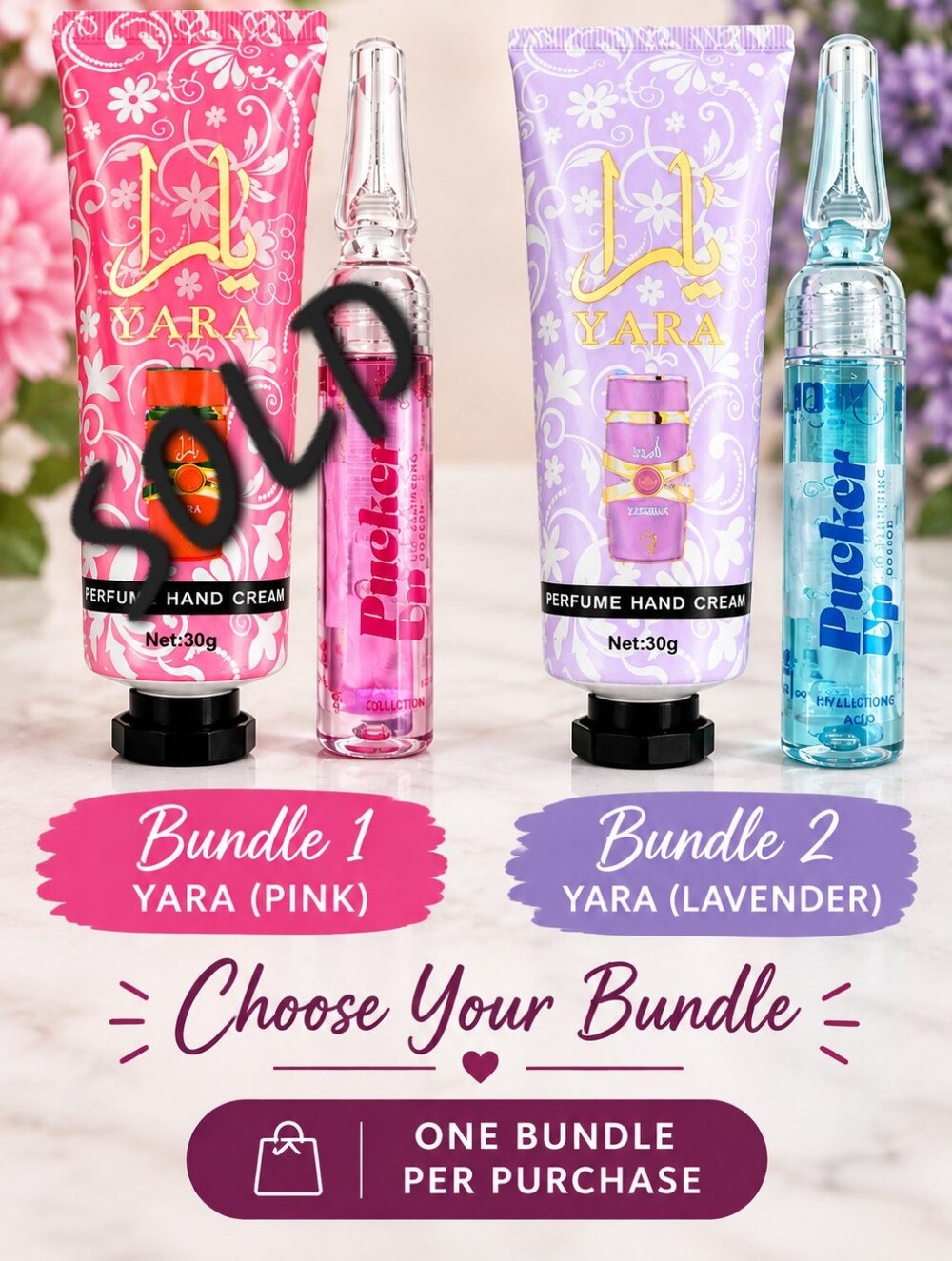 Yara Hand Cream & Lip Plumper Duo - Choose 1